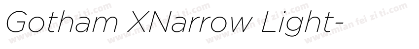 Gotham XNarrow Light字体转换